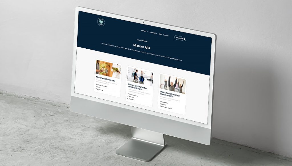 Réalisation du mockup version desktop du site apactivsante