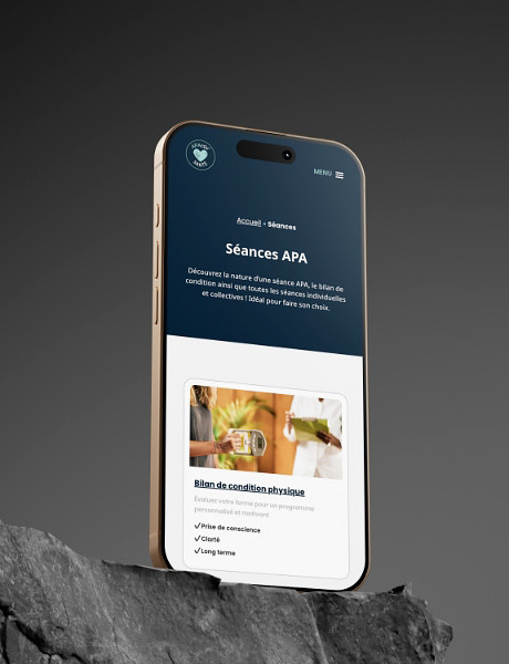 Réalisation responsive mobile du site apactivsante