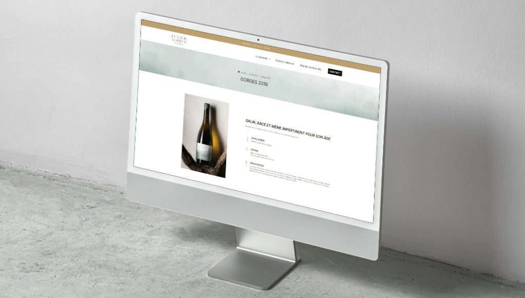 mockup de la page d'accueil du site