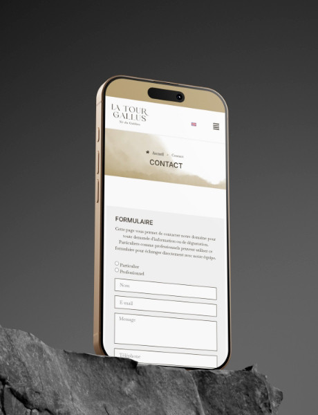 Réalisation du responsive mobile du site
