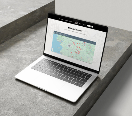 Réalisation de la carte sur le site Le Petit Lerot