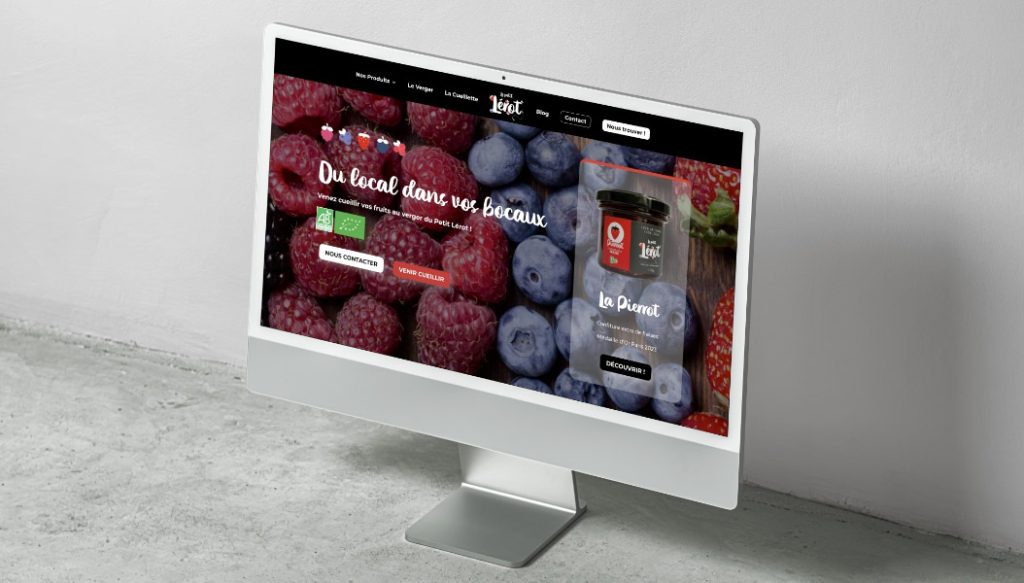 Mockup desktop du site lepetitlerot